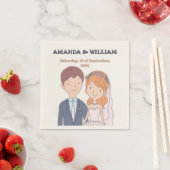 イラストレーションシンプルーの夫人たちCartoon-IikeCartoon-Iike 結婚 スタンダードカクテルナプキン (インサイチュ)