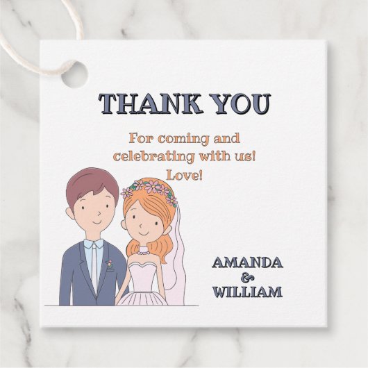 イラストレーションシンプルーの夫人たちCartoon-IikeCartoon-Iike 結婚 フェイバータグ (正面)