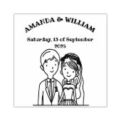 イラストレーションシンプルーの夫人たちCartoon-IikeCartoon-Iike 結婚 ラバースタンプ (インプリント)