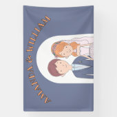 イラストレーションシンプルーの夫人たちCartoon-IikeCartoon-Iike 結婚 横断幕 (縦)