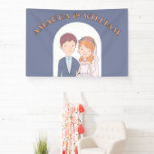 イラストレーションシンプルーの夫人たちCartoon-IikeCartoon-Iike 結婚 横断幕 (インサイチュ)