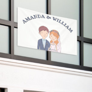 イラストレーションシンプルーの夫人たちCartoon-IikeCartoon-Iike 結婚 横断幕