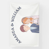 イラストレーションシンプルーの夫人たちCartoon-IikeCartoon-Iike 結婚 横断幕 (縦)