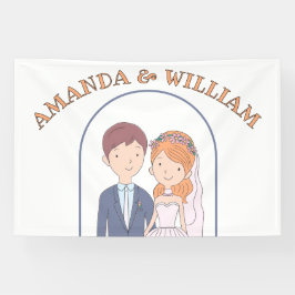 イラストレーションシンプルーの夫人たちCartoon-IikeCartoon-Iike 結婚 横断幕