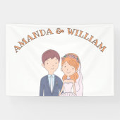 イラストレーションシンプルーの夫人たちCartoon-IikeCartoon-Iike 結婚 横断幕 (横)