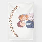 イラストレーションシンプルーの夫人たちCartoon-IikeCartoon-Iike 結婚 横断幕 (縦)