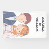 イラストレーションシンプルーの夫人たちCartoon-IikeCartoon-Iike 結婚 横断幕 (横)