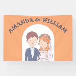 イラストレーションシンプルーの夫人たちCartoon-IikeCartoon-Iike 結婚 横断幕