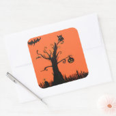 「イラストレーションスクエアステッカー、光沢 スクエアシール (封筒)