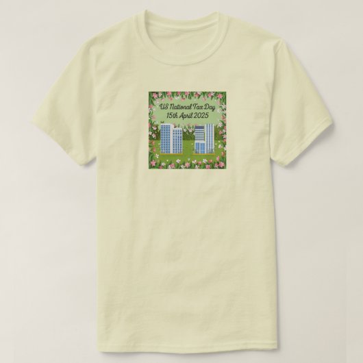 イラストレーションタイポグラフィ米国国税日t-s tシャツ (デザイン正面)
