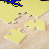 イラストレーションティラノサウルススケートで滑るのレックス。 ジグソーパズル (側面)