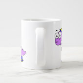 イラストレーションティラノサウルススケートで滑るのレックス。 ジャンボコーヒーマグカップ (裏面)