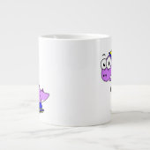 イラストレーションティラノサウルススケートで滑るのレックス。 ジャンボコーヒーマグカップ (正面)