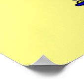 イラストレーションティラノサウルススケートで滑るのレックス。 ポスター (角)