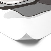 イラストレーションティラノサウルスレックスシェフ料理。 ポスター (角)