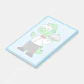 イラストレーションティラノサウルスレックス食品ウェイター。 ポストイット (アングル)