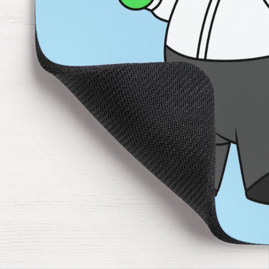 イラストレーションティラノサウルスレックス食品ウェイター。 マウスパッド (コーナー)