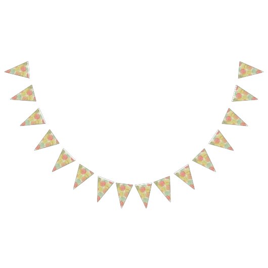 イラストレーションデジタル紙秋秋材 バンティングフラッグ (全)