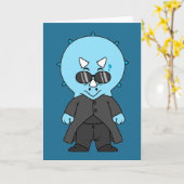 イラストレーショントリケラトプス。 カード (黄色い花)