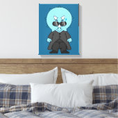 イラストレーショントリケラトプス。 キャンバスプリント (インサイチュ (寝室))
