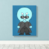 イラストレーショントリケラトプス。 キャンバスプリント (インサイチュ (ウッドフロア))