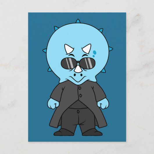 イラストレーショントリケラトプス。 ポストカード (正面)