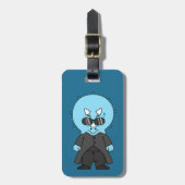 イラストレーショントリケラトプス。 ラゲッジタグ (正面縦)