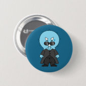 イラストレーショントリケラトプス。 缶バッジ (正面&裏面)