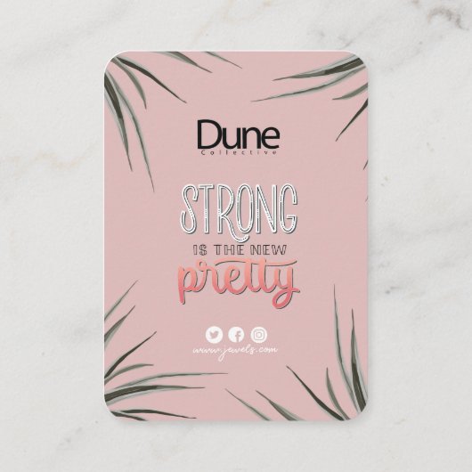 イラストレーションネックレスディスプレイカード 名刺 (裏面)