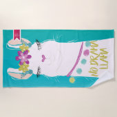 イラストレーションノドラマラマwithモノグラム ビーチタオル (正面)