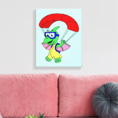 イラストレーションパラシュートの。 キャンバスプリント (インサイチュ (リビング))