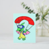 イラストレーションパラシュートの。 ポストカード (スタンド正面)