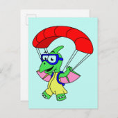 イラストレーションパラシュートの。 ポストカード (正面/裏面)