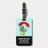 イラストレーションパラシュートの。 ラゲッジタグ (正面縦)