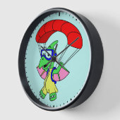 イラストレーションパラシュートの。 壁時計 (傾斜)