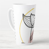イラストレーションフローラデザイン カフェラテマグ (左アングル)