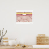 イラストレーションヘルニア ポスター (キッチン)