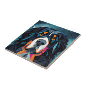 イラストレーションベルネーズマウンテンブルー背景 タイル (側面)