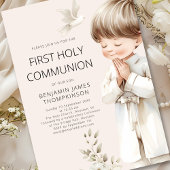 イラストレーションボーイ祈の第1聖餐式クリーム 招待状