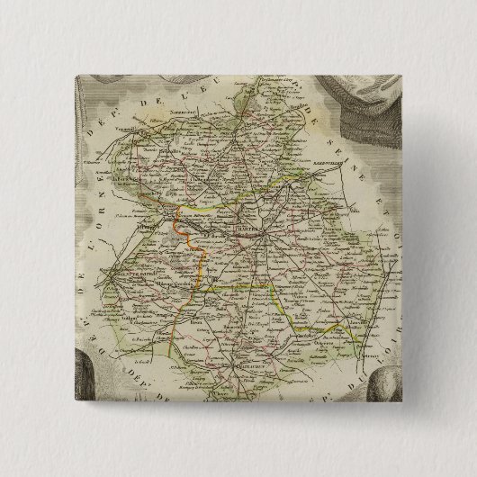 イラストレーションマップ 缶バッジ (正面)