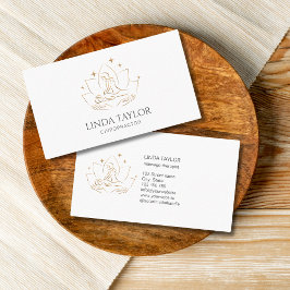 イラストレーションモダンマッサージセラピストビジネスカー 名刺