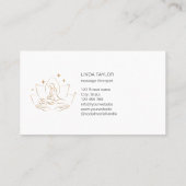 イラストレーションモダンマッサージセラピストビジネスカー 名刺 (裏面)