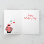 イラストレーションロンドンシティ通りメールボックスバレンタイン シーズンカード (内部)