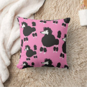 イラストレーションヴィンテージフランスのプードルの継ぎ目のないパター クッション (ブランケット)