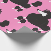 イラストレーションヴィンテージフランスのプードルの継ぎ目のないパター ラッピングペーパー (角)