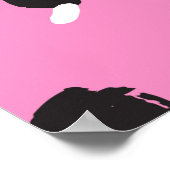 イラストレーションヴィンテージフランスのプードルシームレスパター ポスター (角)