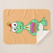 イラストレーション付き気管支お誕生日ケーキ。 シェルパブランケット (正面(横))