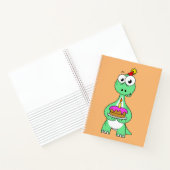 イラストレーション付き気管支お誕生日ケーキ。 ノートブック (内部)