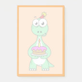 イラストレーション付き気管支お誕生日ケーキ。 ポストイット (正面)