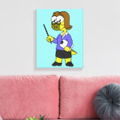 イラストレーション先生。 キャンバスプリント (インサイチュ (リビング))